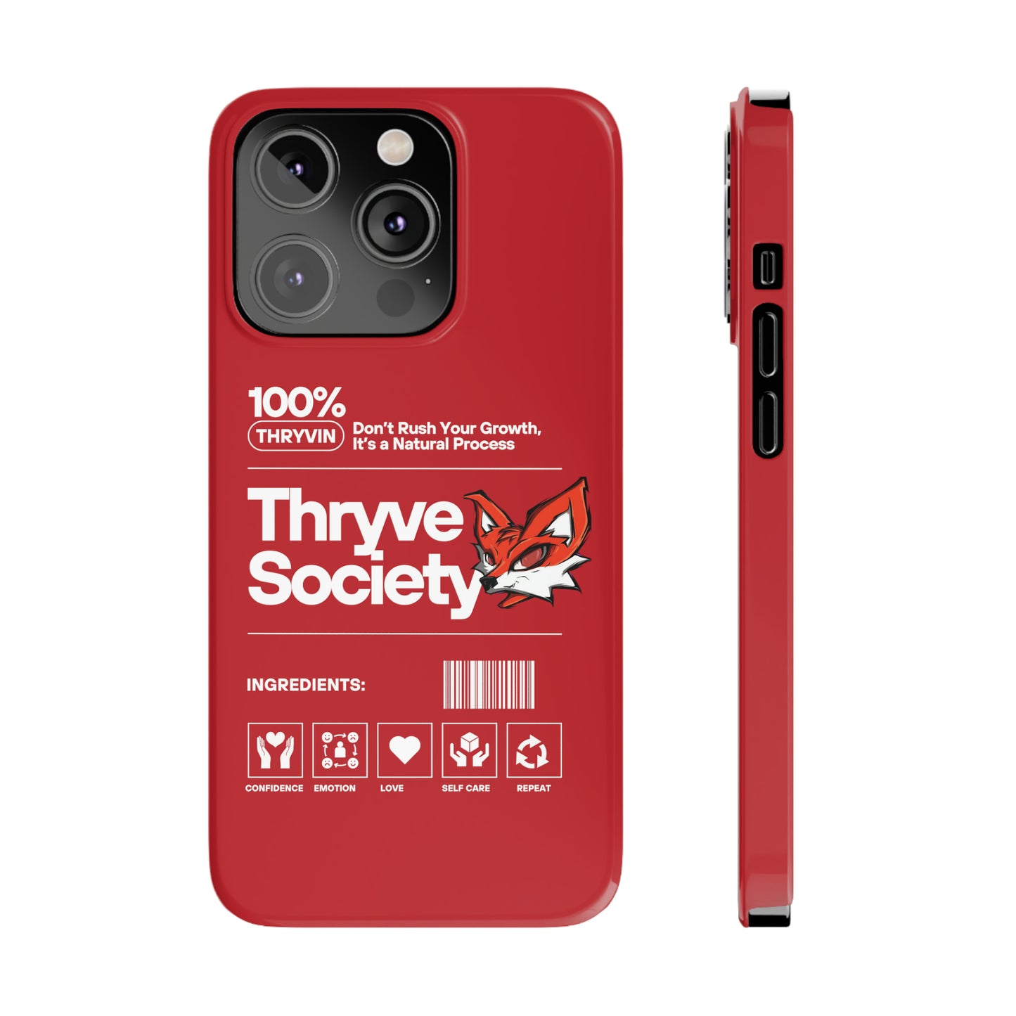 Thryve Red Slim Phone Cases