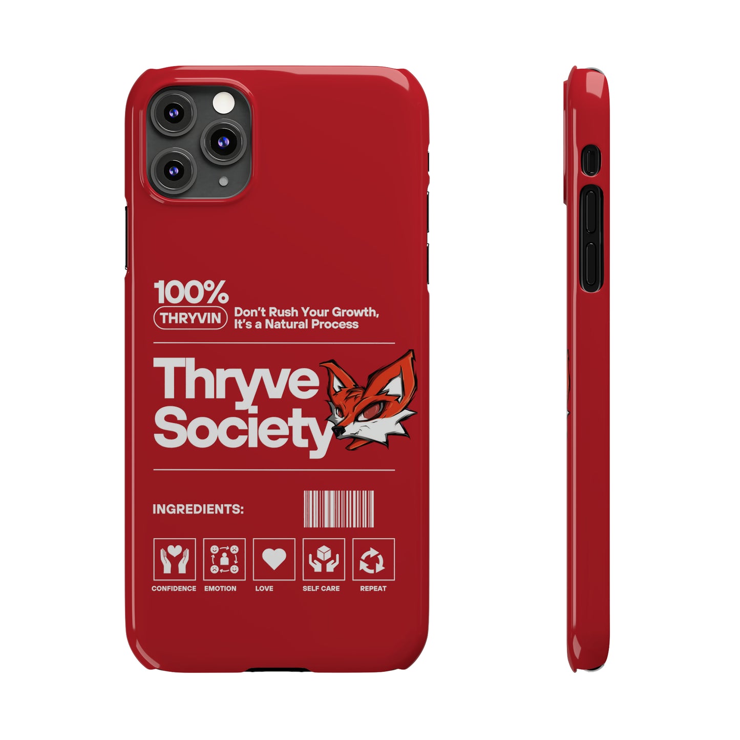 Thryve Red Slim Phone Cases