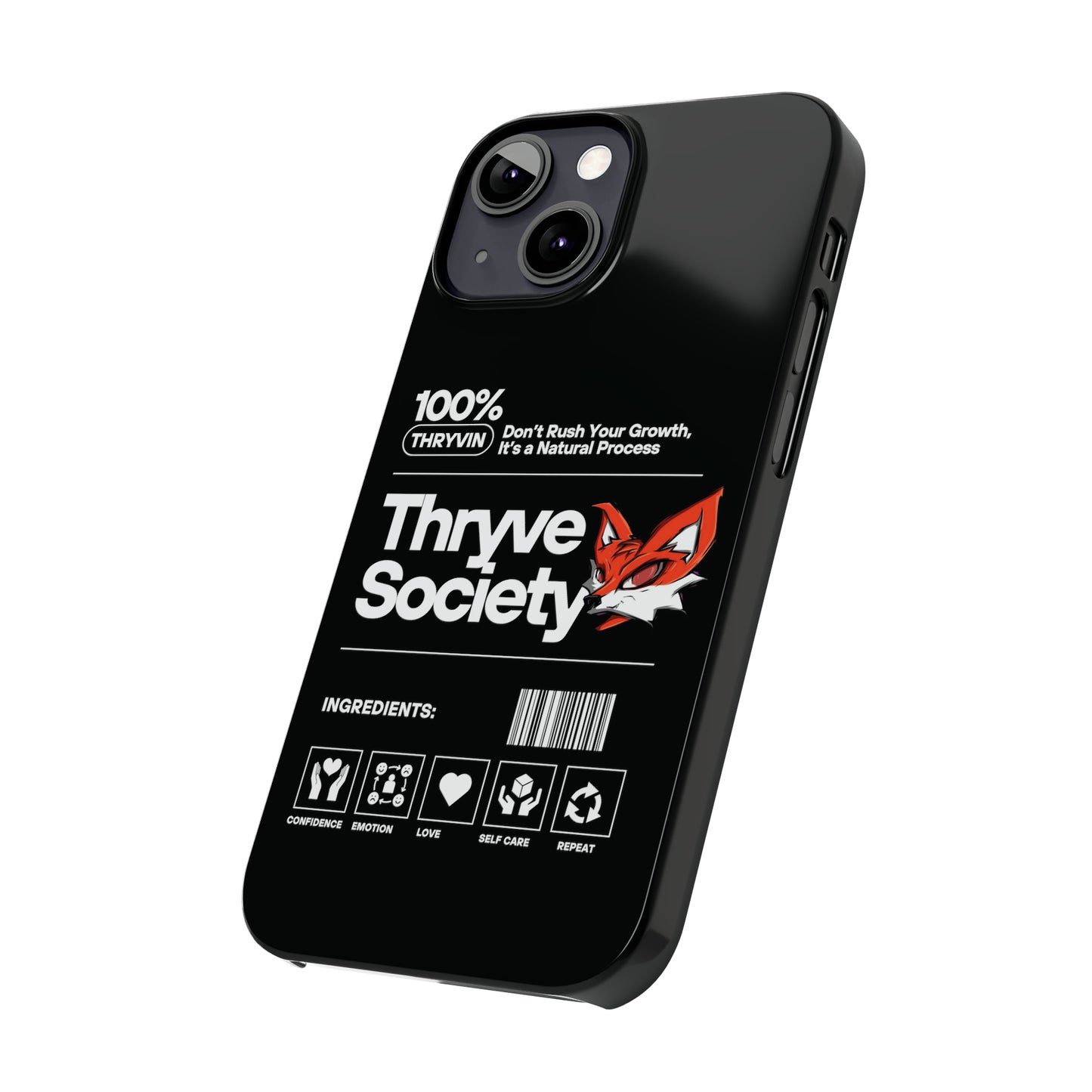 Thryve Black Slim Phone Cases