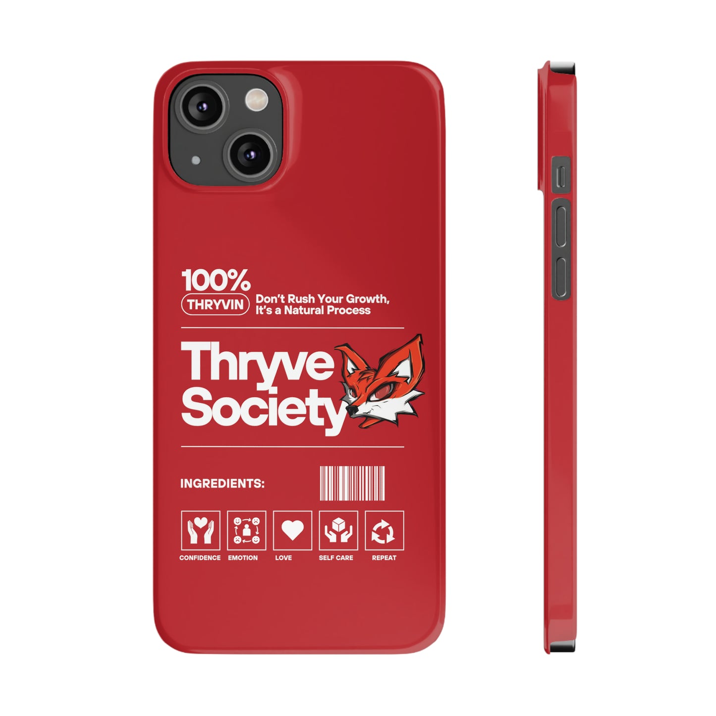 Thryve Red Slim Phone Cases