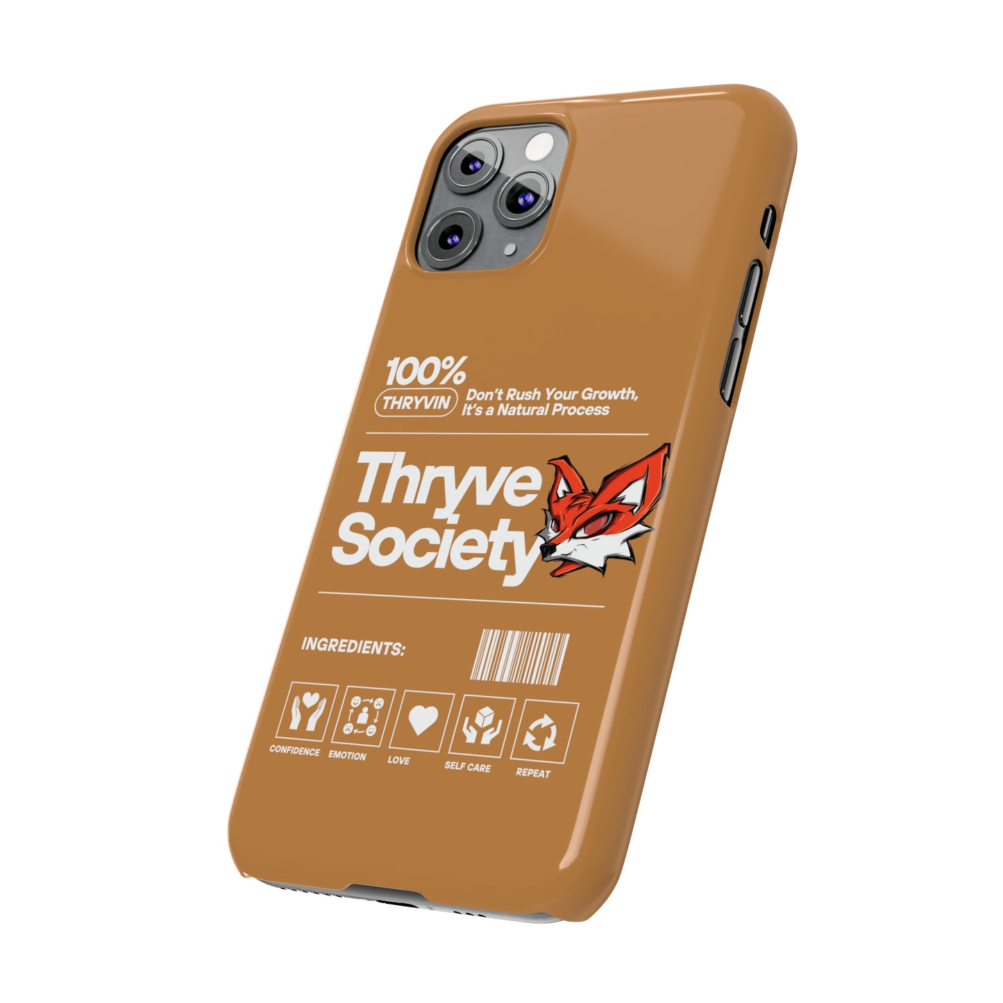 Thryve light brown Slim Phone Cases