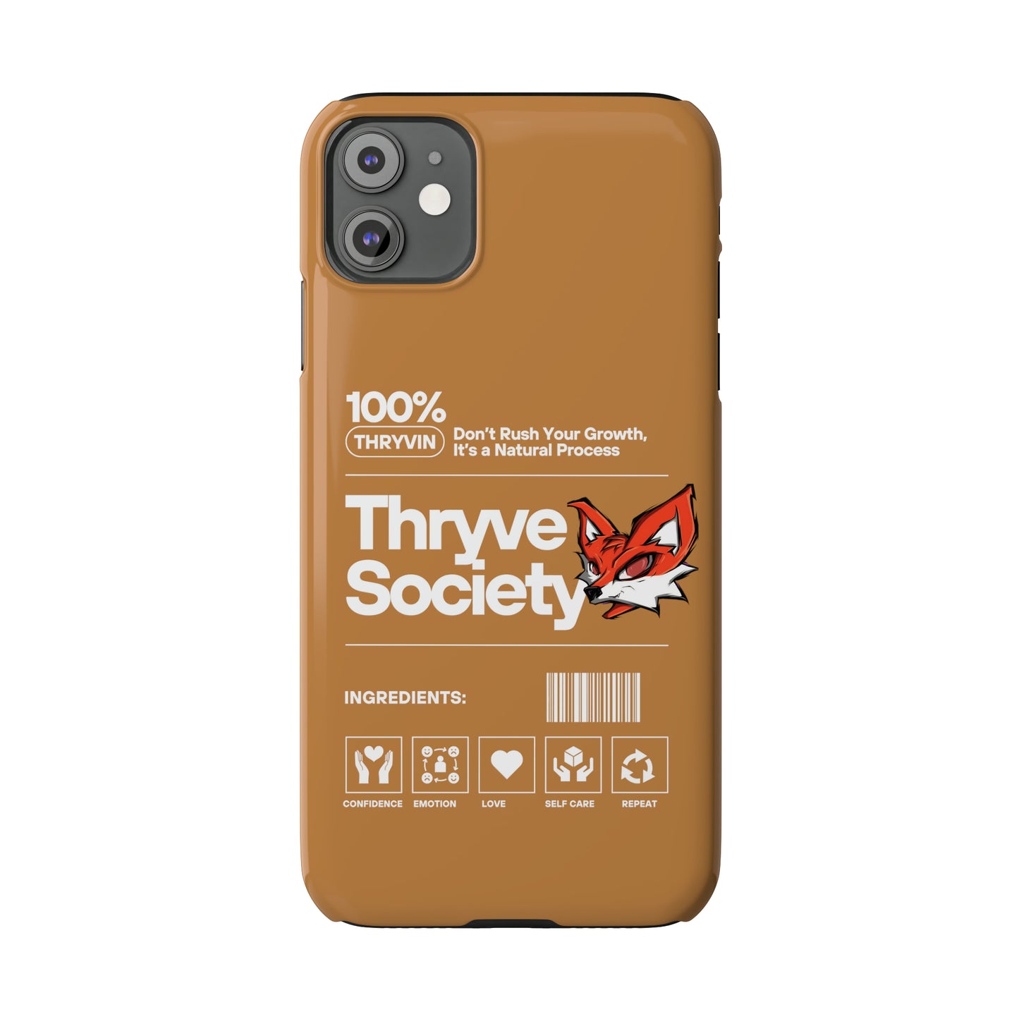 Thryve light brown Slim Phone Cases