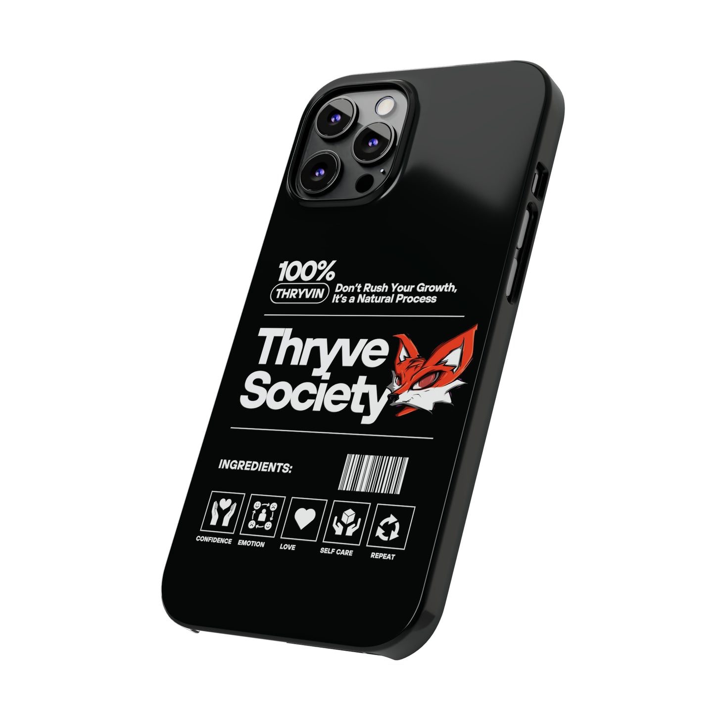 Thryve Black Slim Phone Cases