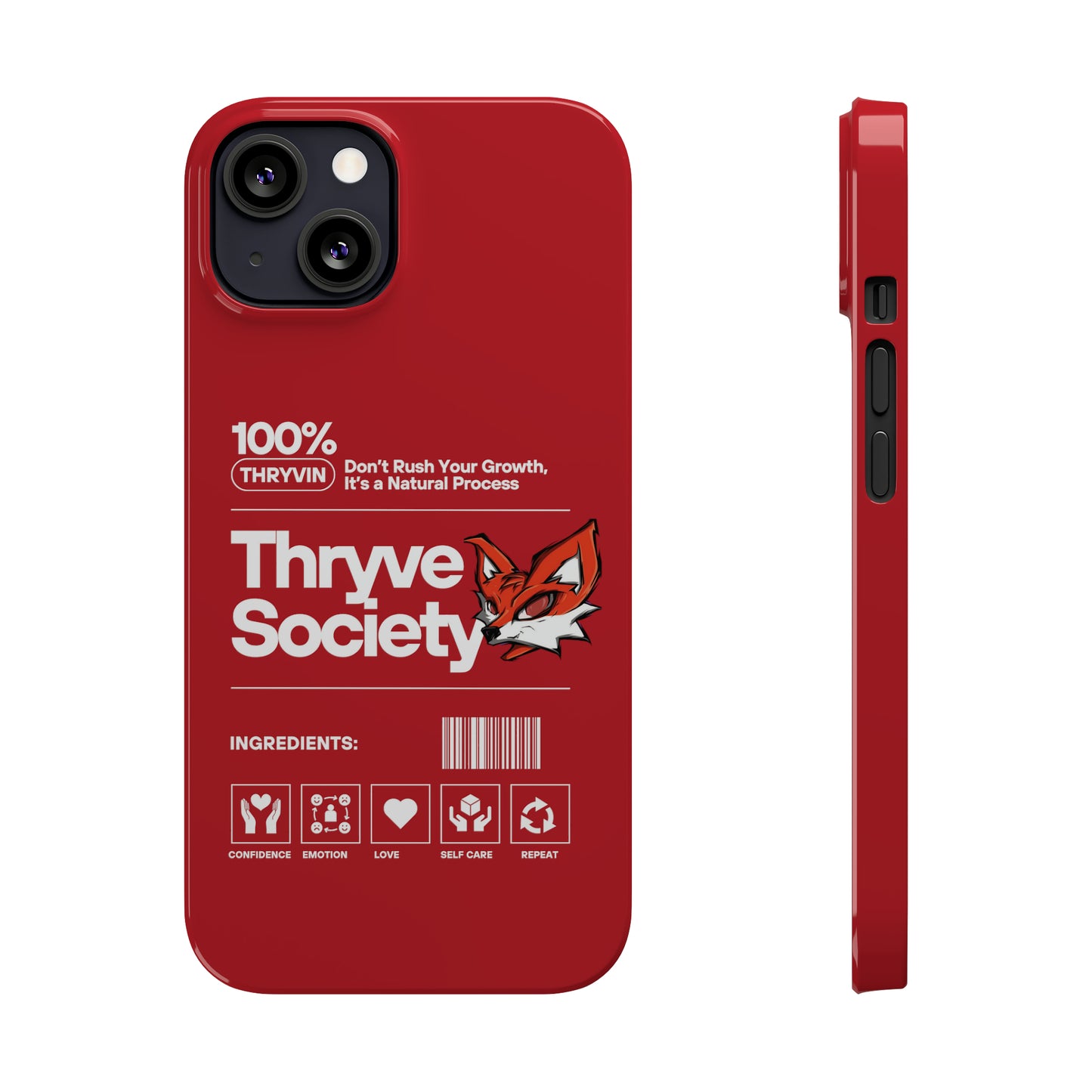 Thryve Red Slim Phone Cases