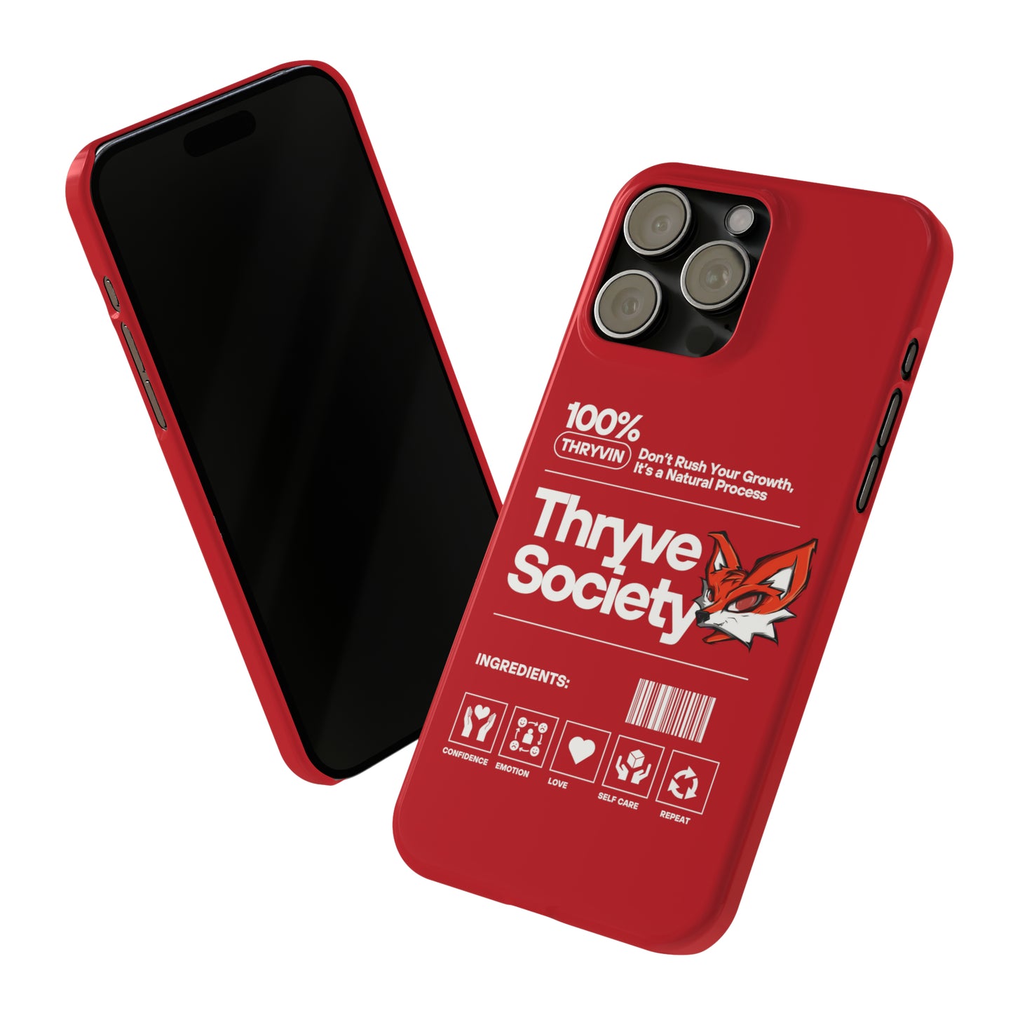 Thryve Red Slim Phone Cases