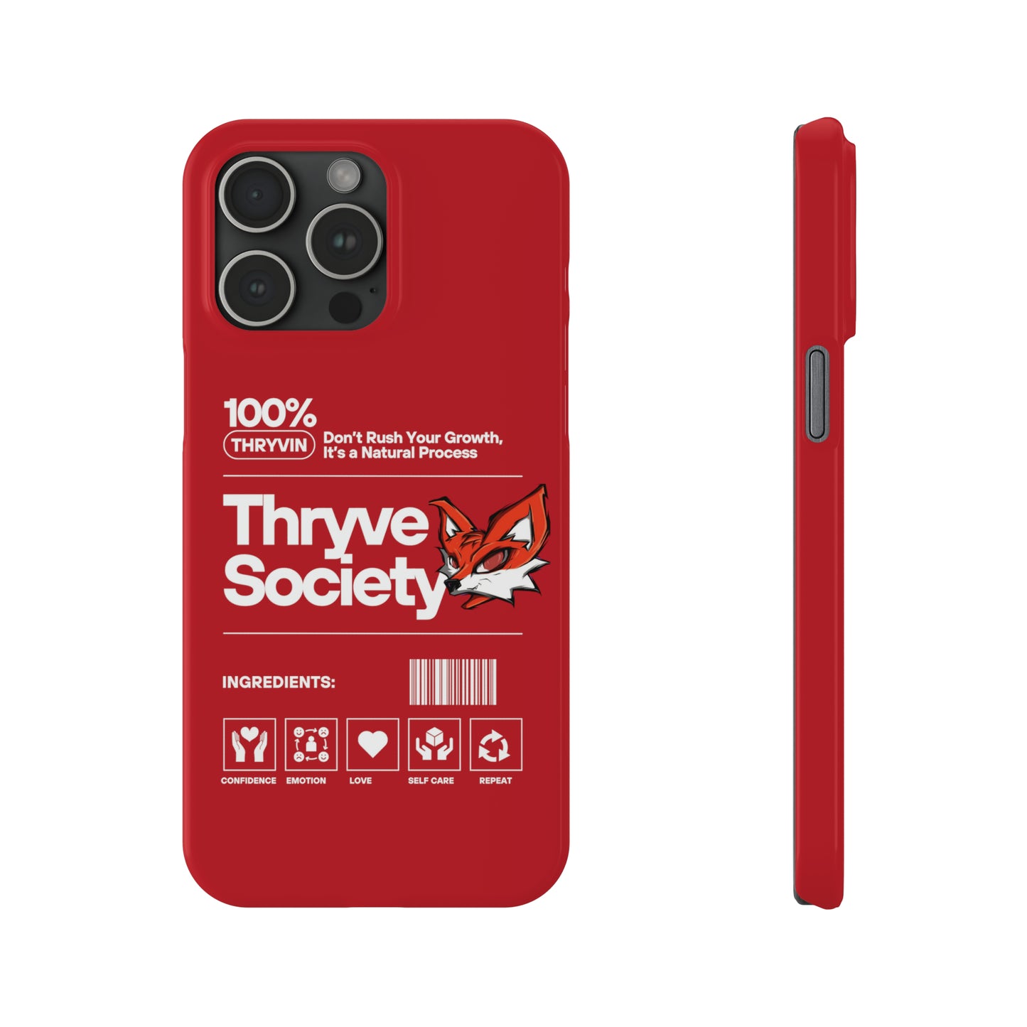 Thryve Red Slim Phone Cases