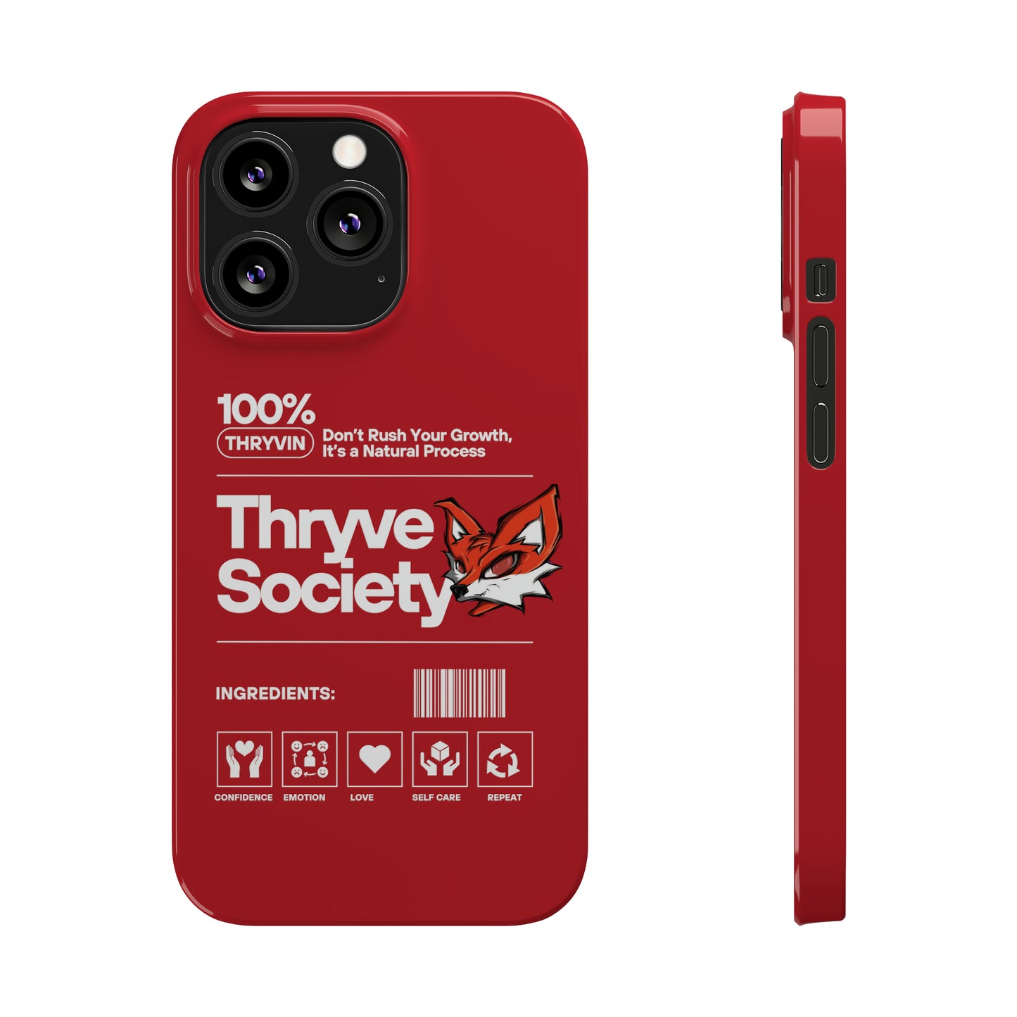 Thryve Red Slim Phone Cases