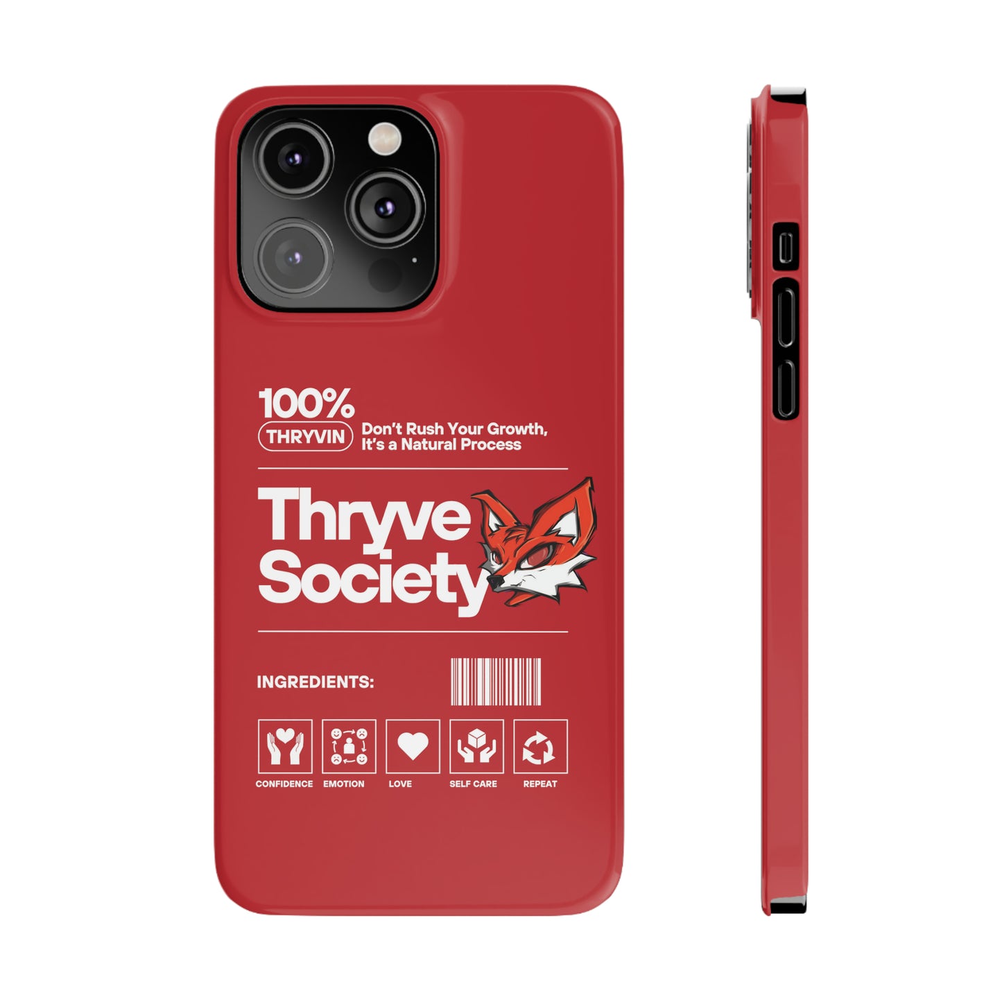 Thryve Red Slim Phone Cases