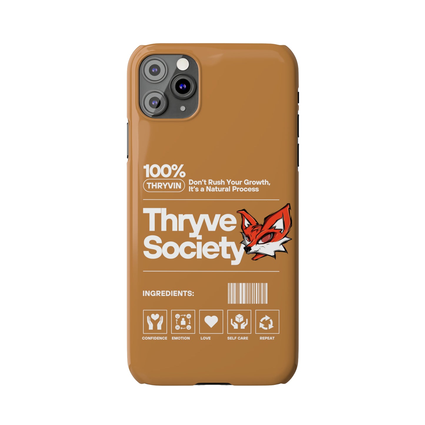 Thryve light brown Slim Phone Cases