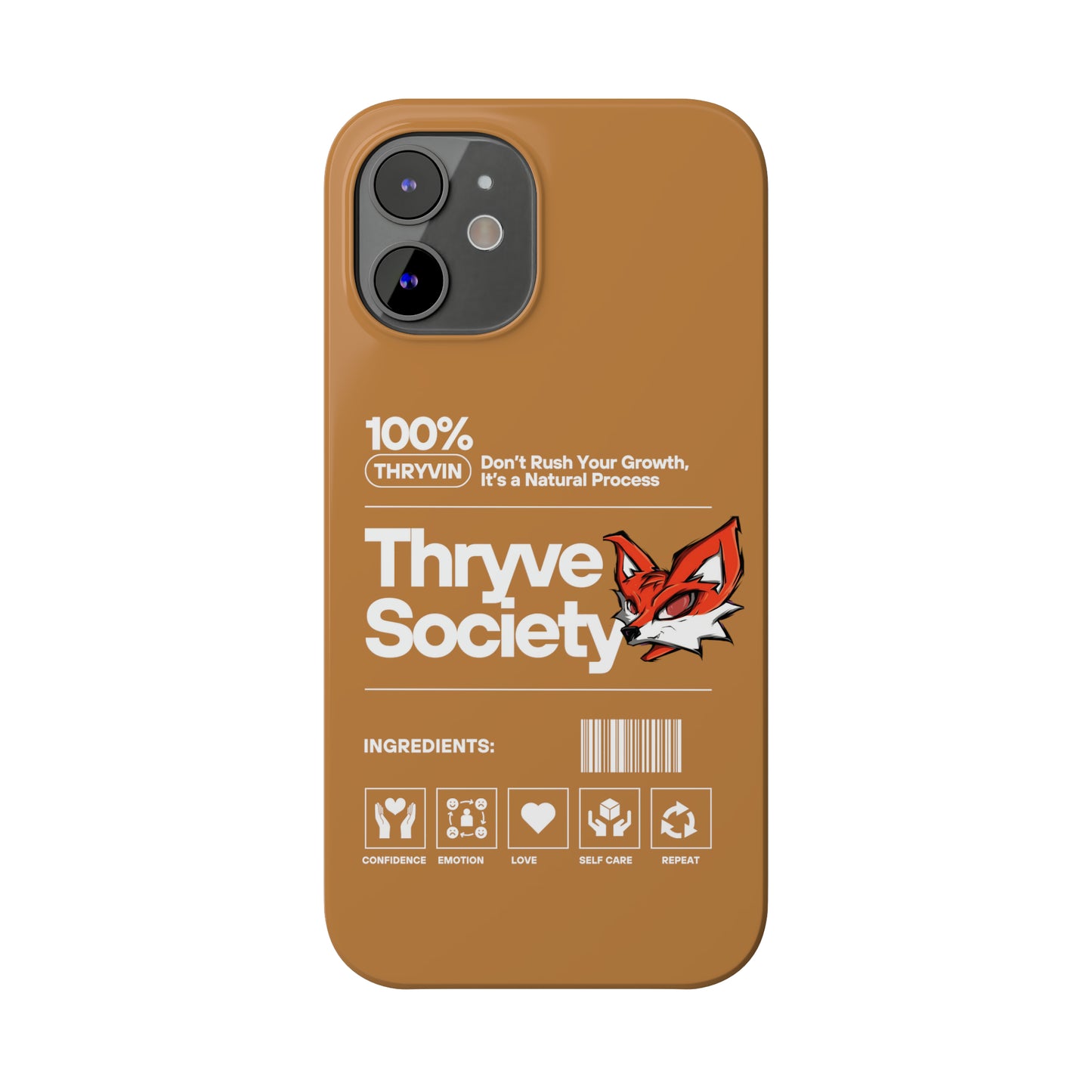 Thryve light brown Slim Phone Cases