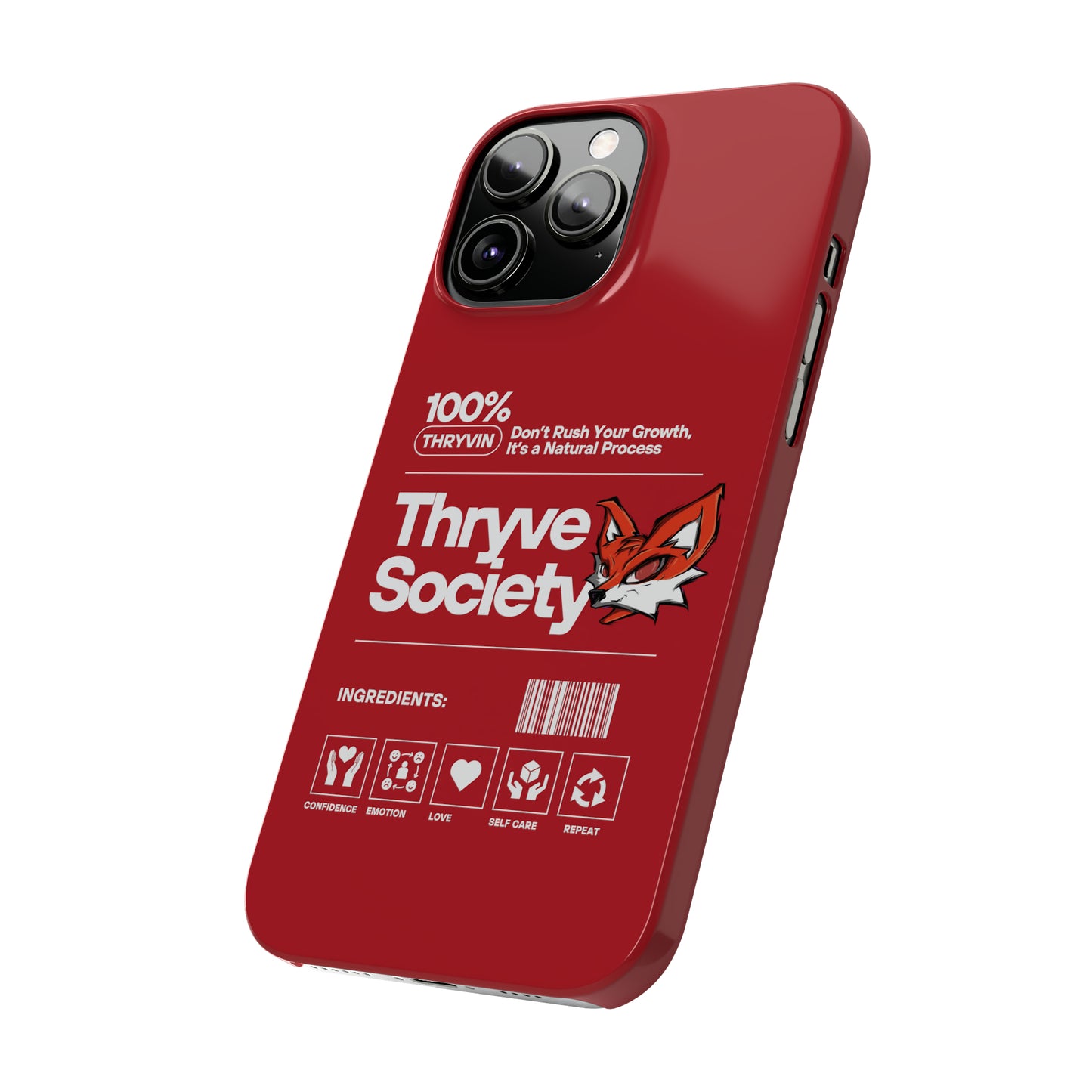 Thryve Red Slim Phone Cases