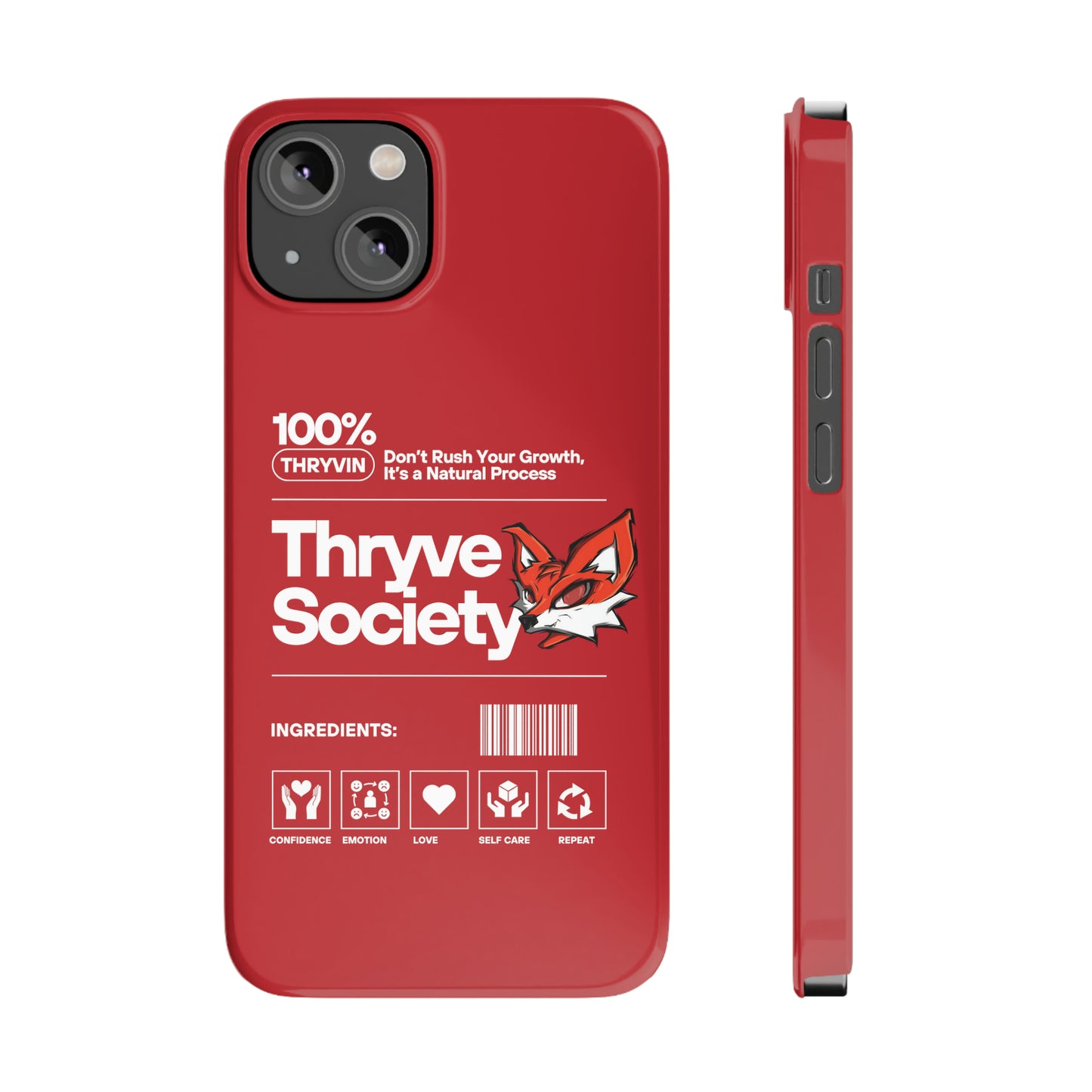 Thryve Red Slim Phone Cases