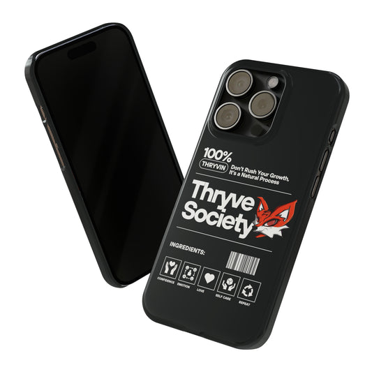 Thryve Black Slim Phone Cases