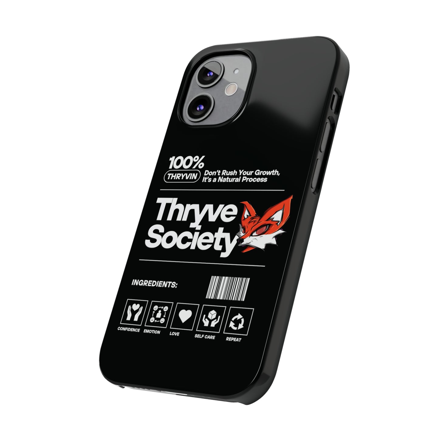 Thryve Black Slim Phone Cases