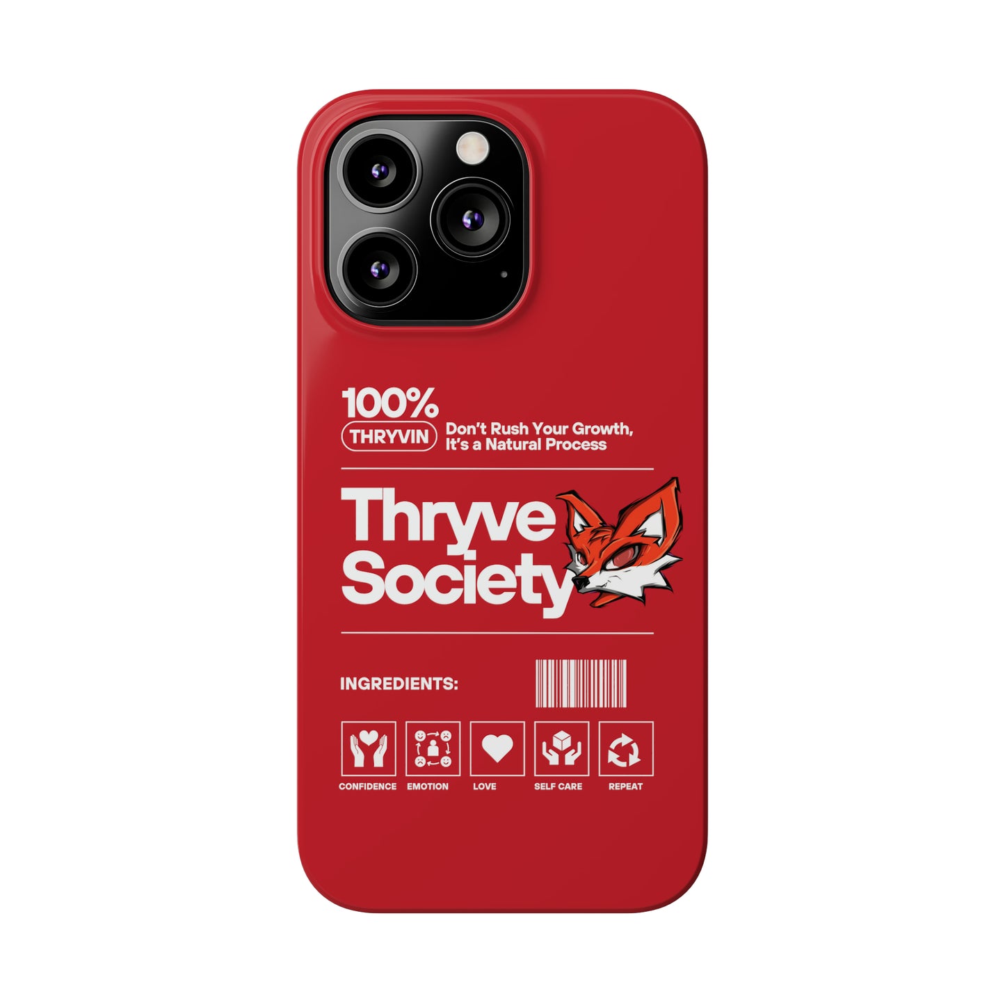 Thryve Red Slim Phone Cases