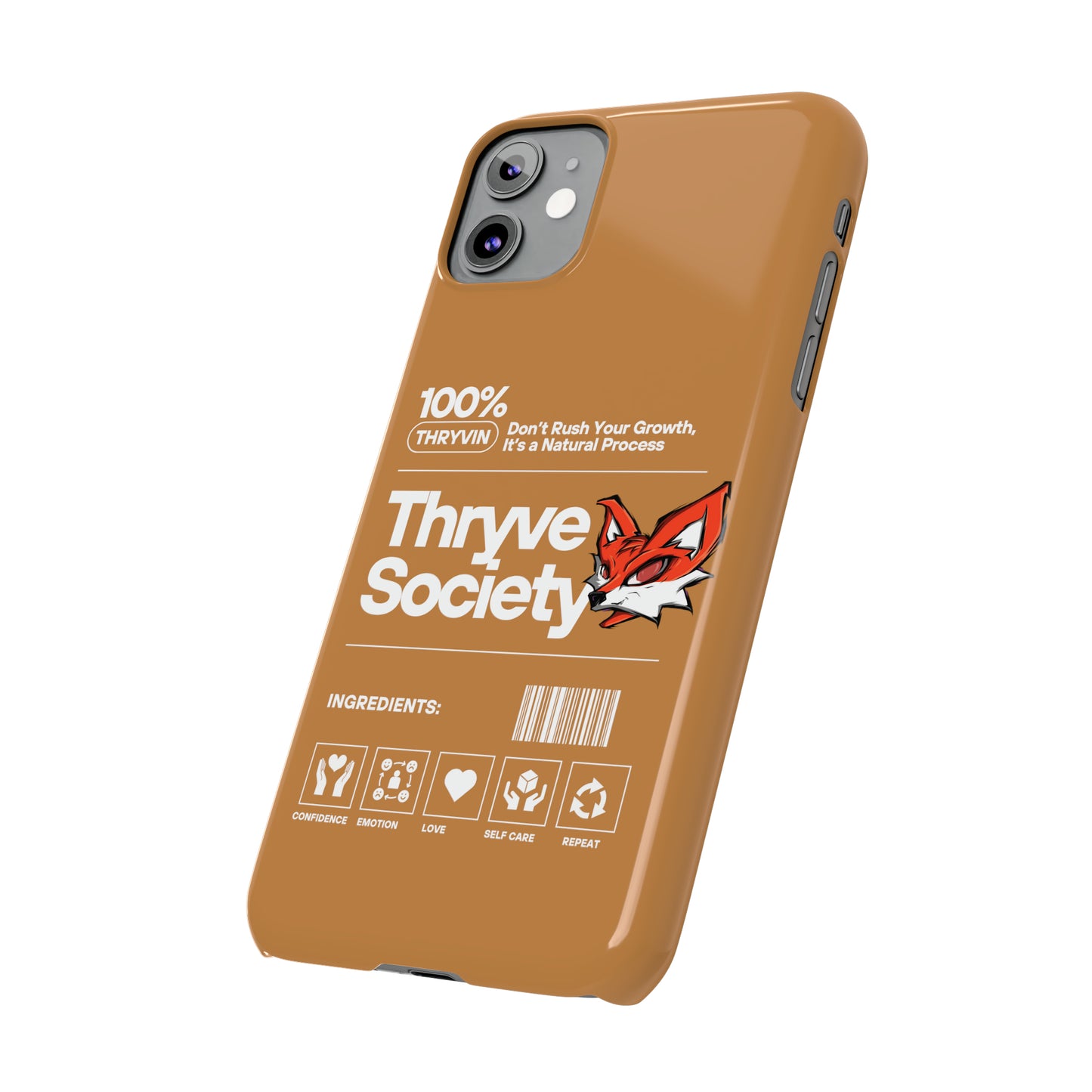 Thryve light brown Slim Phone Cases