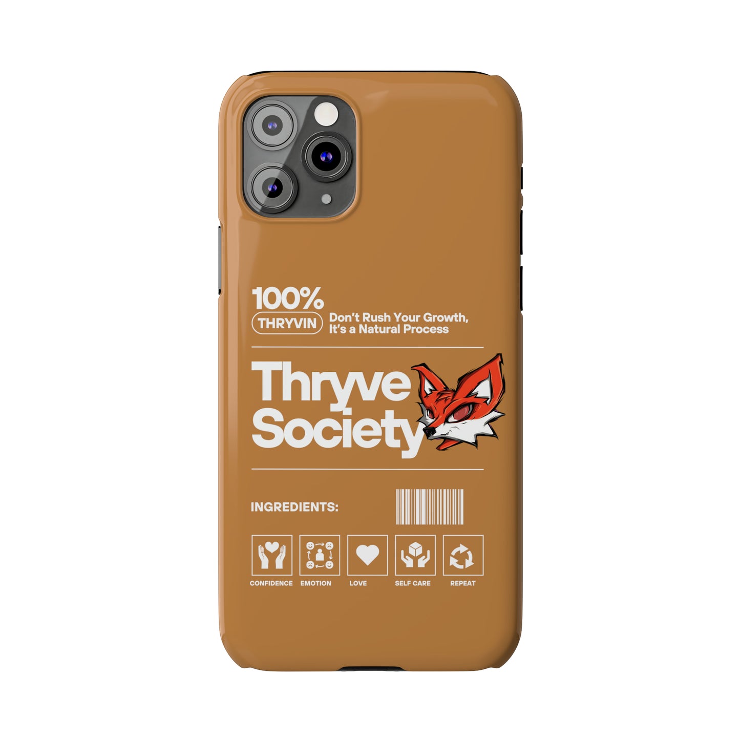 Thryve light brown Slim Phone Cases