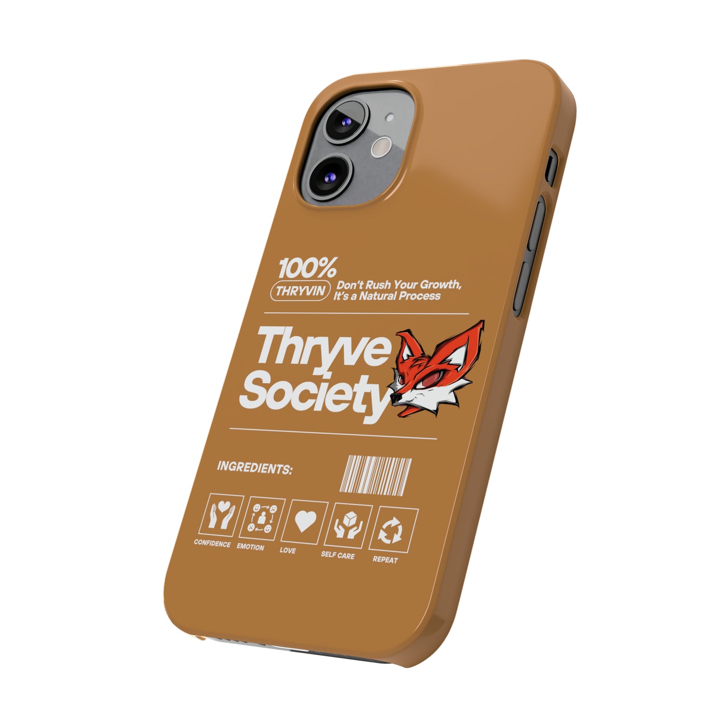 Thryve light brown Slim Phone Cases