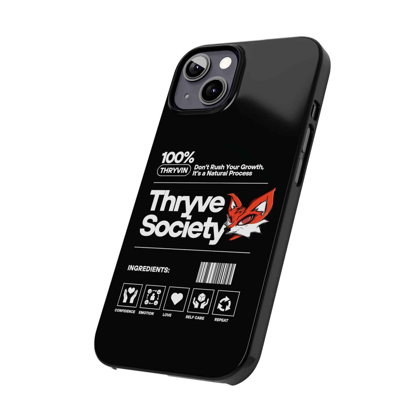 Thryve Black Slim Phone Cases